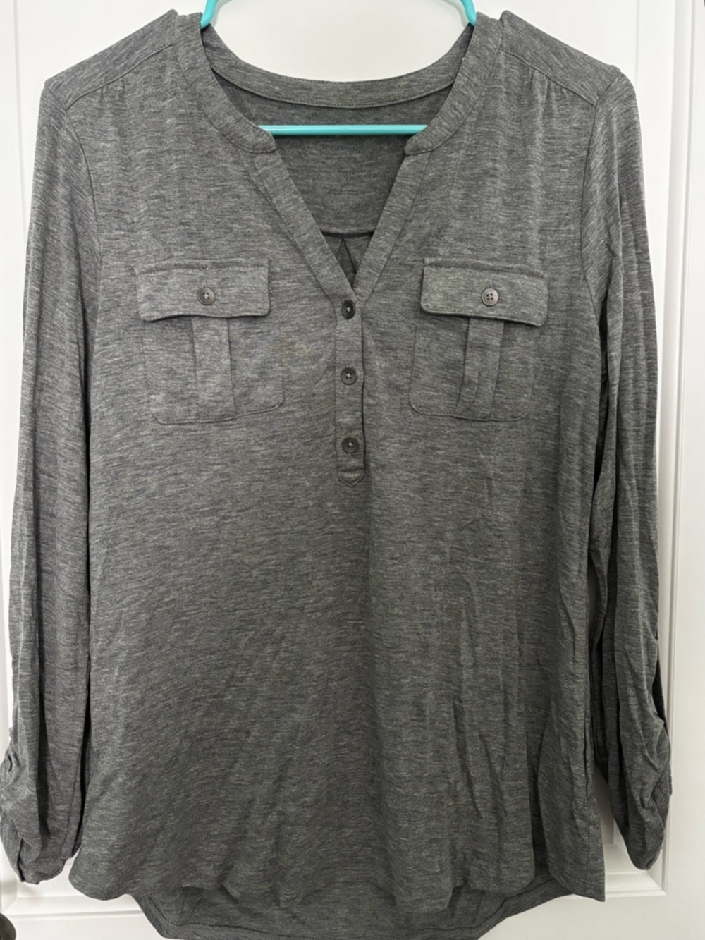 a new day Long Sleeve Blouse in Gray Small